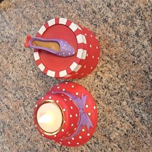 CANDLE HOLDER AND TRINKET BOX